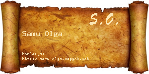 Samu Olga névjegykártya