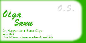 olga samu business card